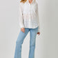 Ivory Button Down Textured Gauze Shirt