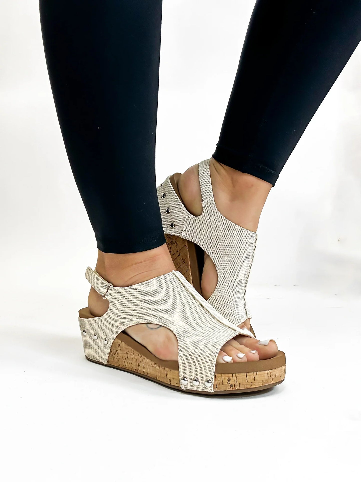 Volta II Gold Shimmer Wedge Sandal