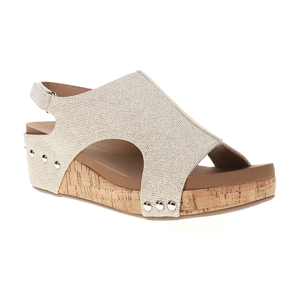 Volta II Gold Shimmer Wedge Sandal