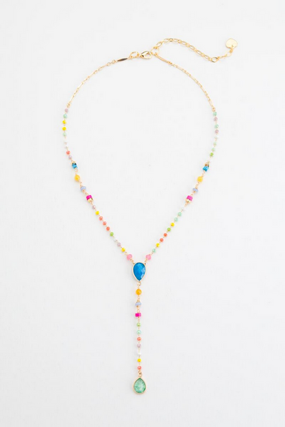 Beaded Lariat Necklace (Assorted Colors) – Girls Downtown
