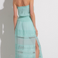 Strapless Crochet Maxi Dress (Assorted Colors)