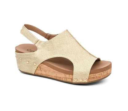 Volta II Gold Shimmer Wedge Sandal