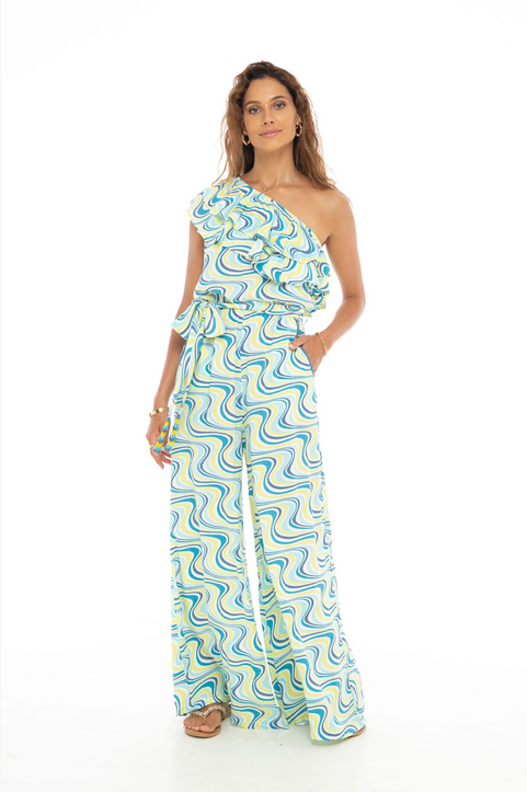 Ocean Dreamwave Beaded Jumpsuit