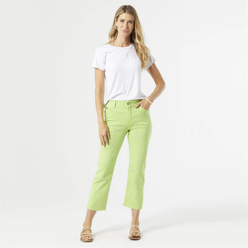 Lime Green Elastic Waist Jeans