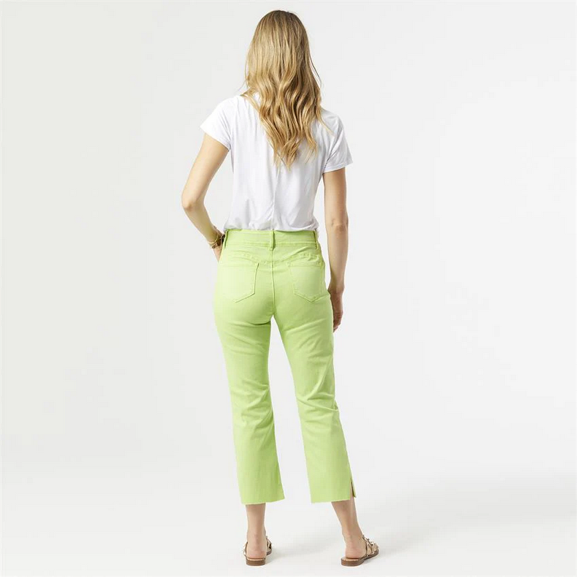 Lime Green Elastic Waist Jeans