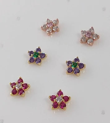 Flower Stud Earrings (Assorted Colors)